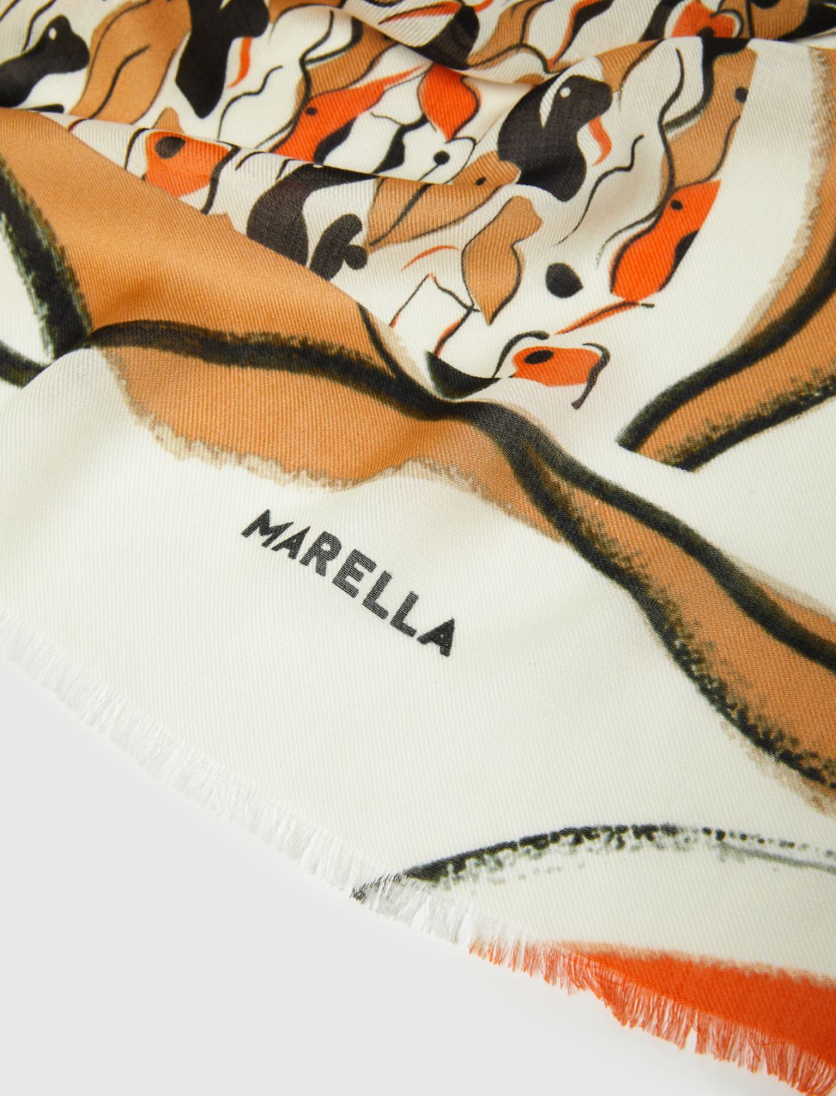 Patterned stole - Orange - Marella - 2