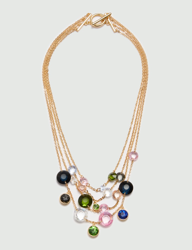 Rhinestone necklace - Gold - Marella