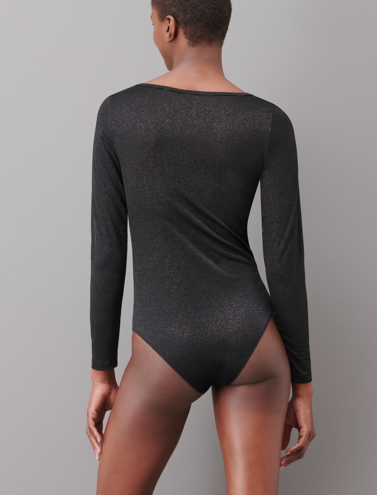 Lurex bodysuit - Black - Marella - 2