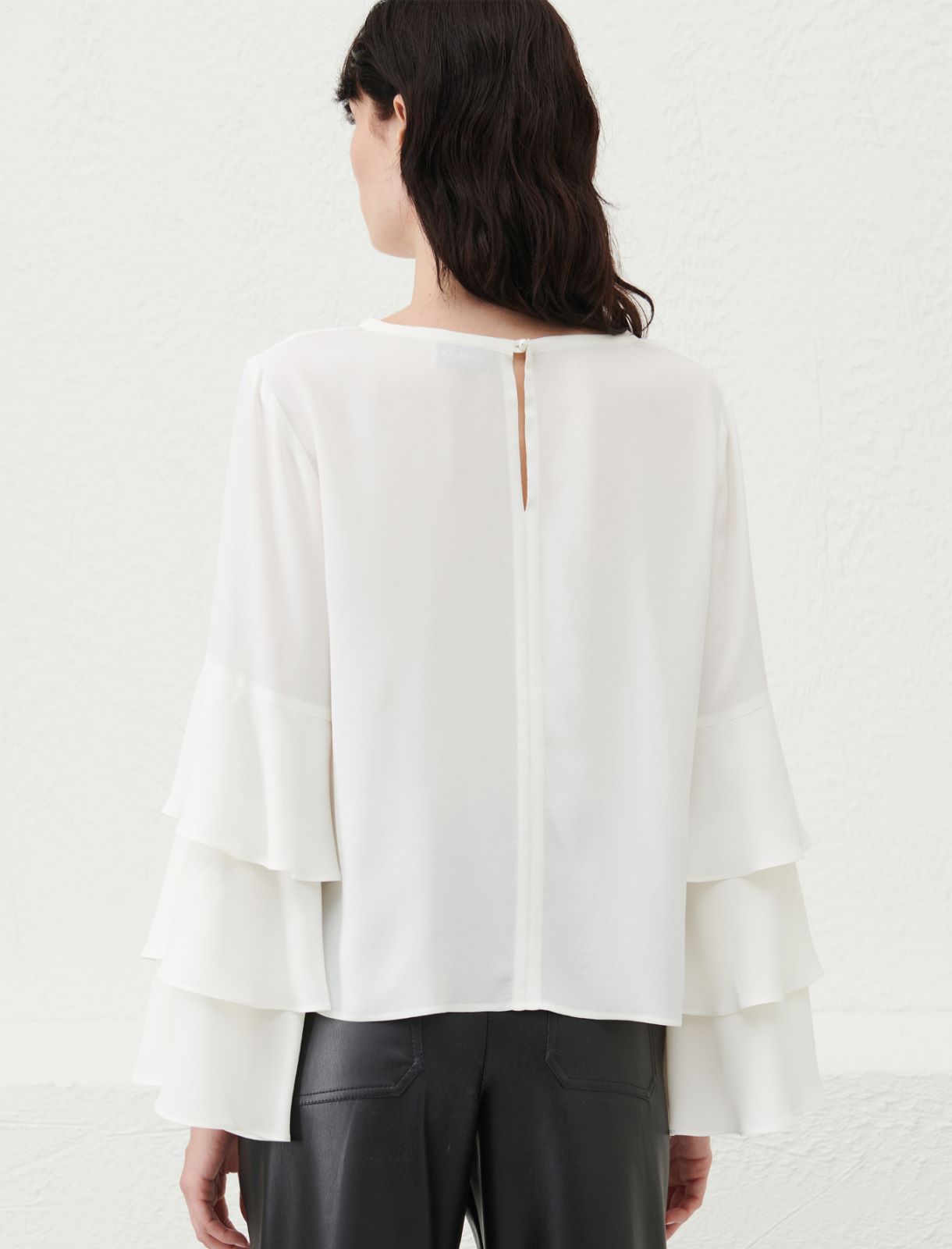 Flounce blouse - White - Marella - 2