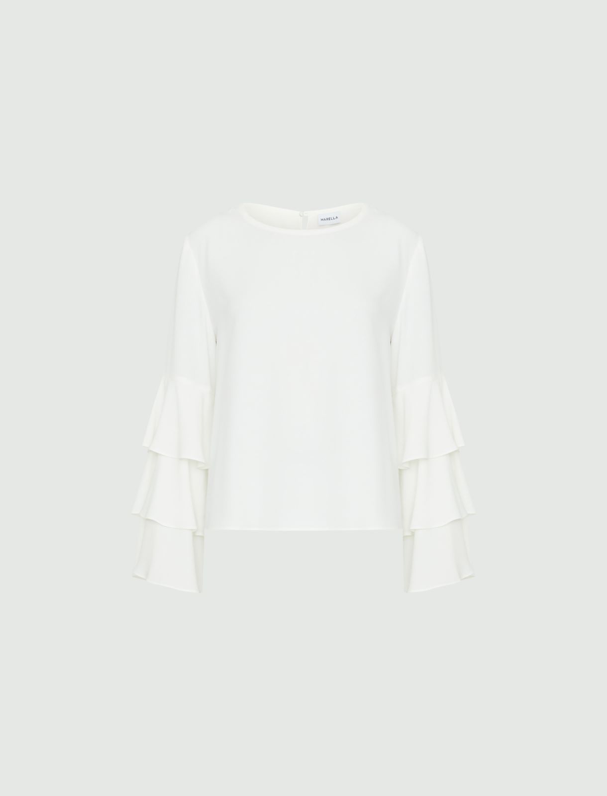 Flounce blouse - White - Marella - 4