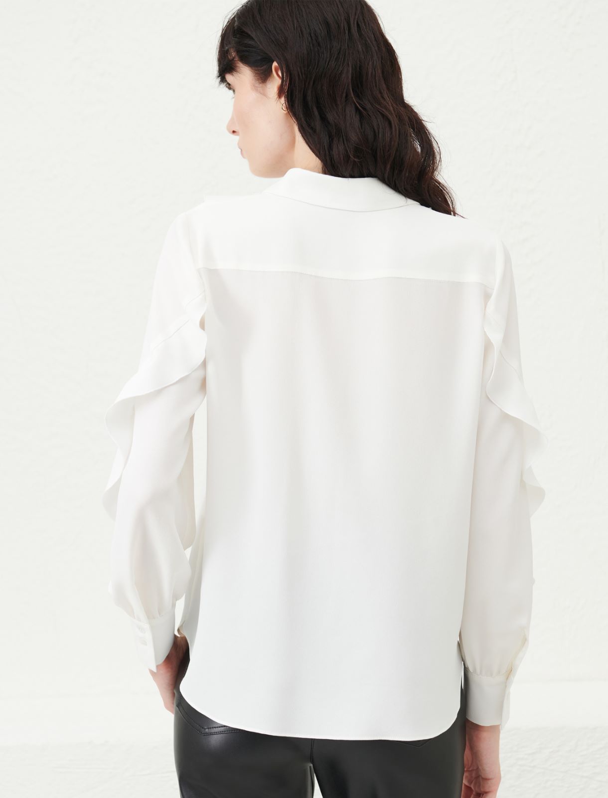 Ruched shirt - White - Marella - 2