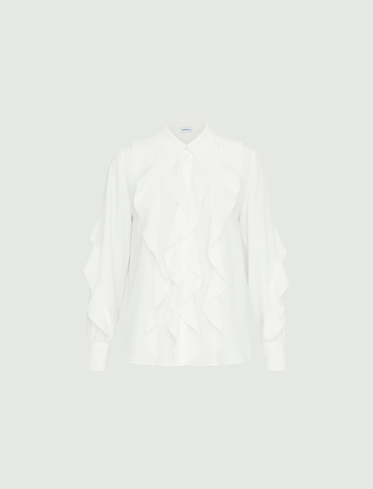 Ruched shirt - White - Marella - 4