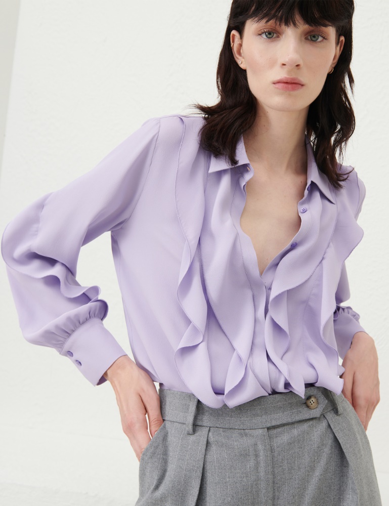 Ruched shirt - Lilac - Marella
