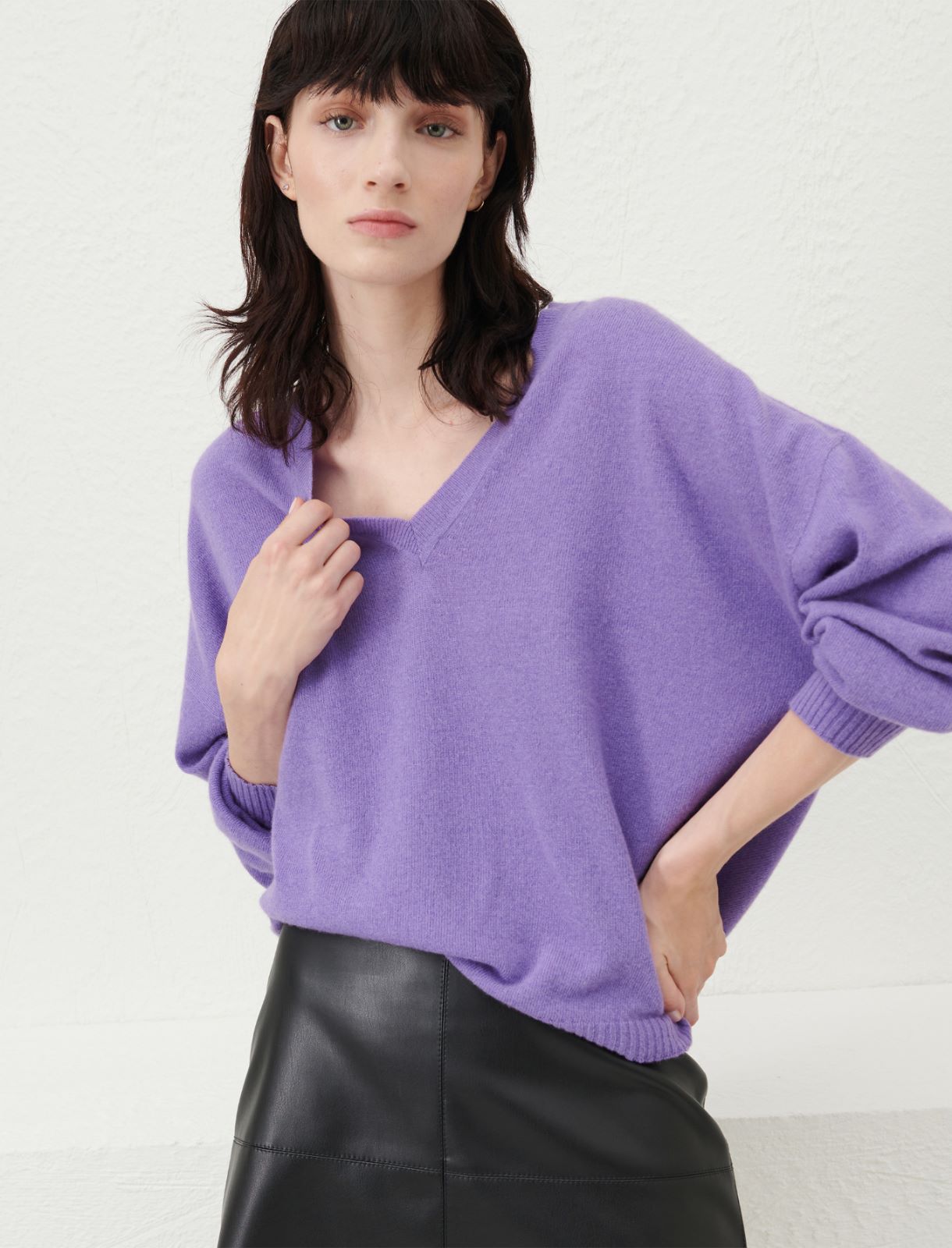 Oversized sweater - Purple - Marella - 3
