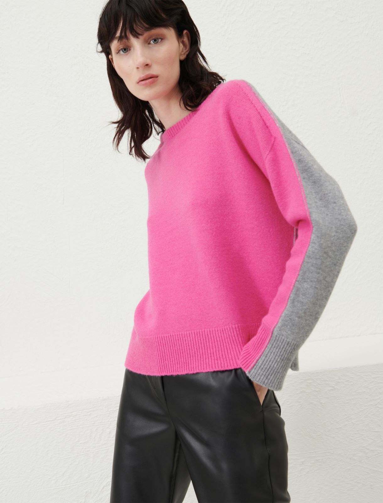 Cashmere-blend sweater - Shocking pink - Marella - 3