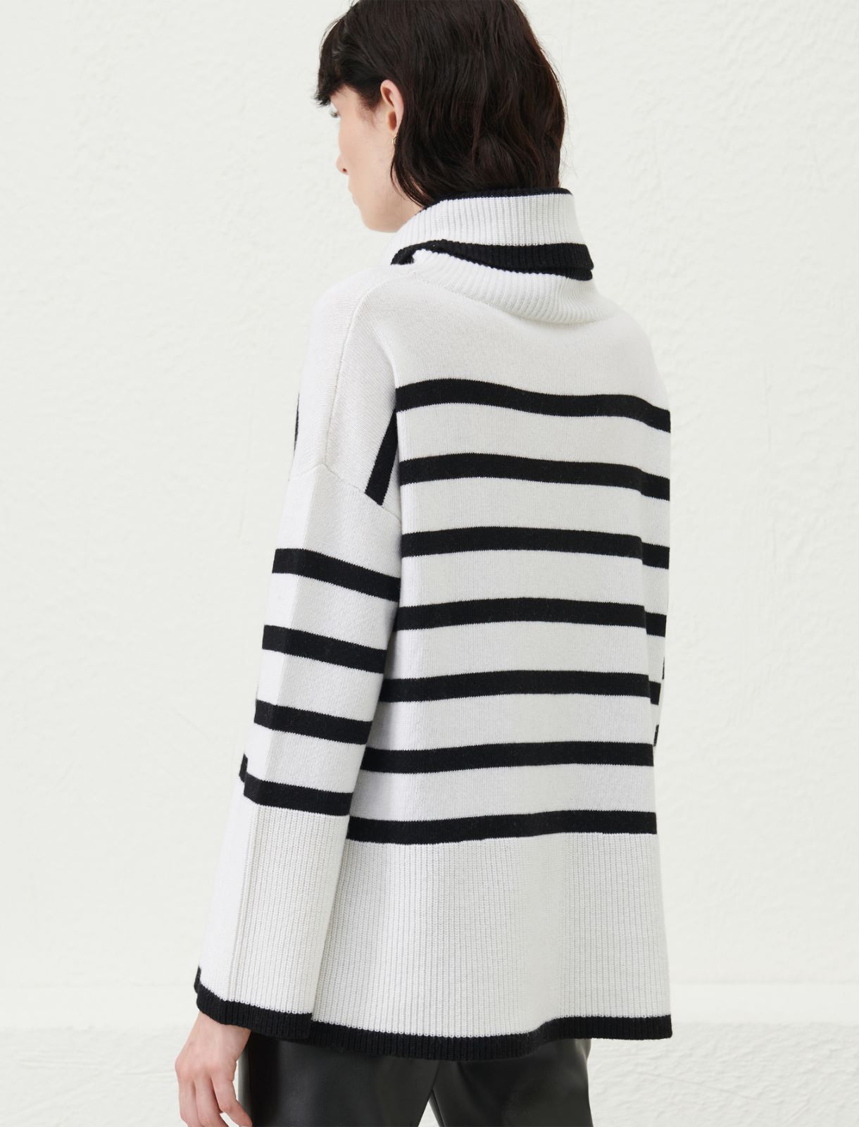 Striped sweater - Black - Marella - 2