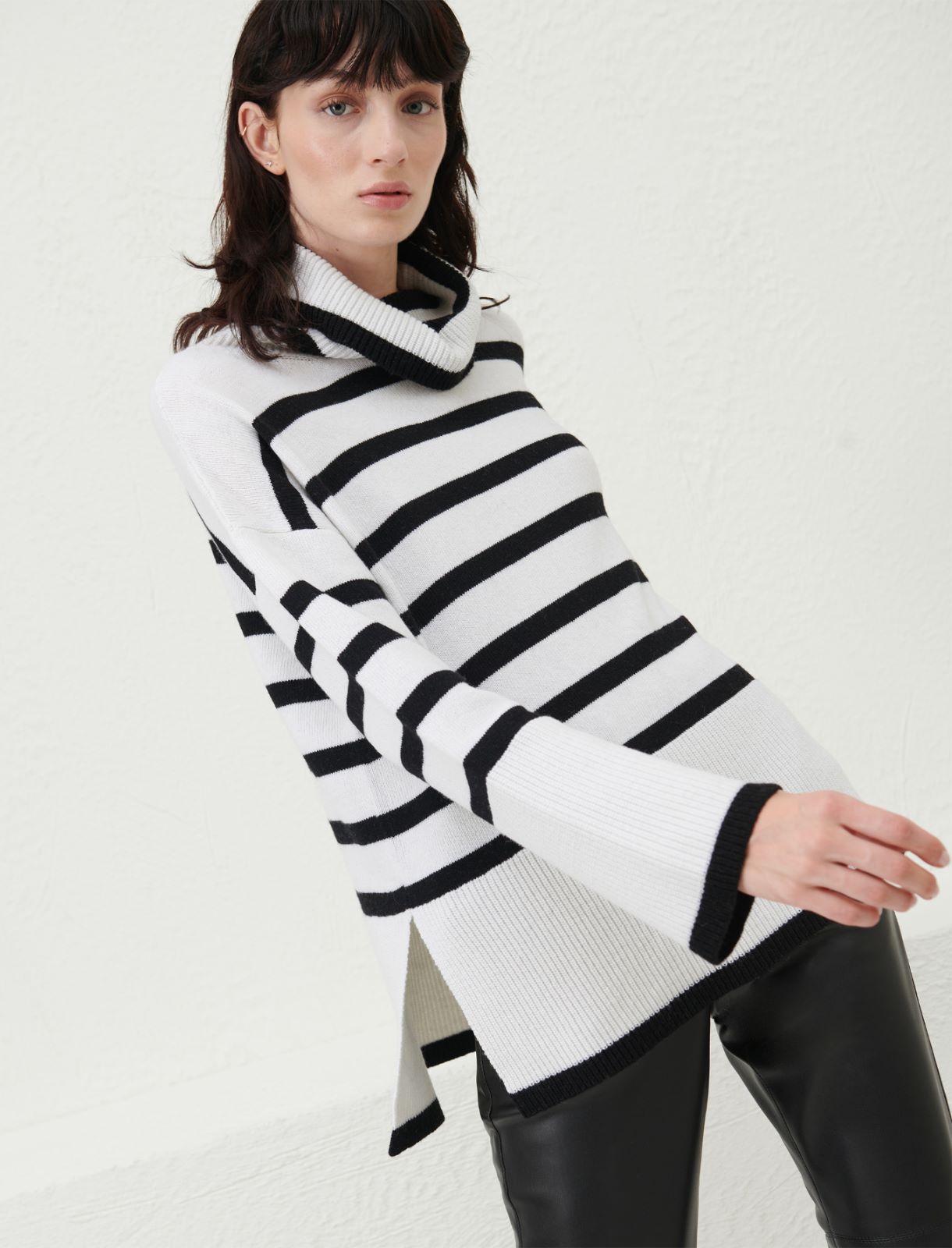 Striped sweater - Black - Marella - 3
