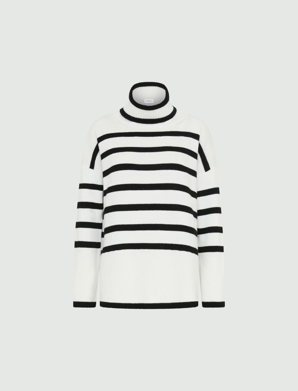 Striped sweater - Black - Marella - 4