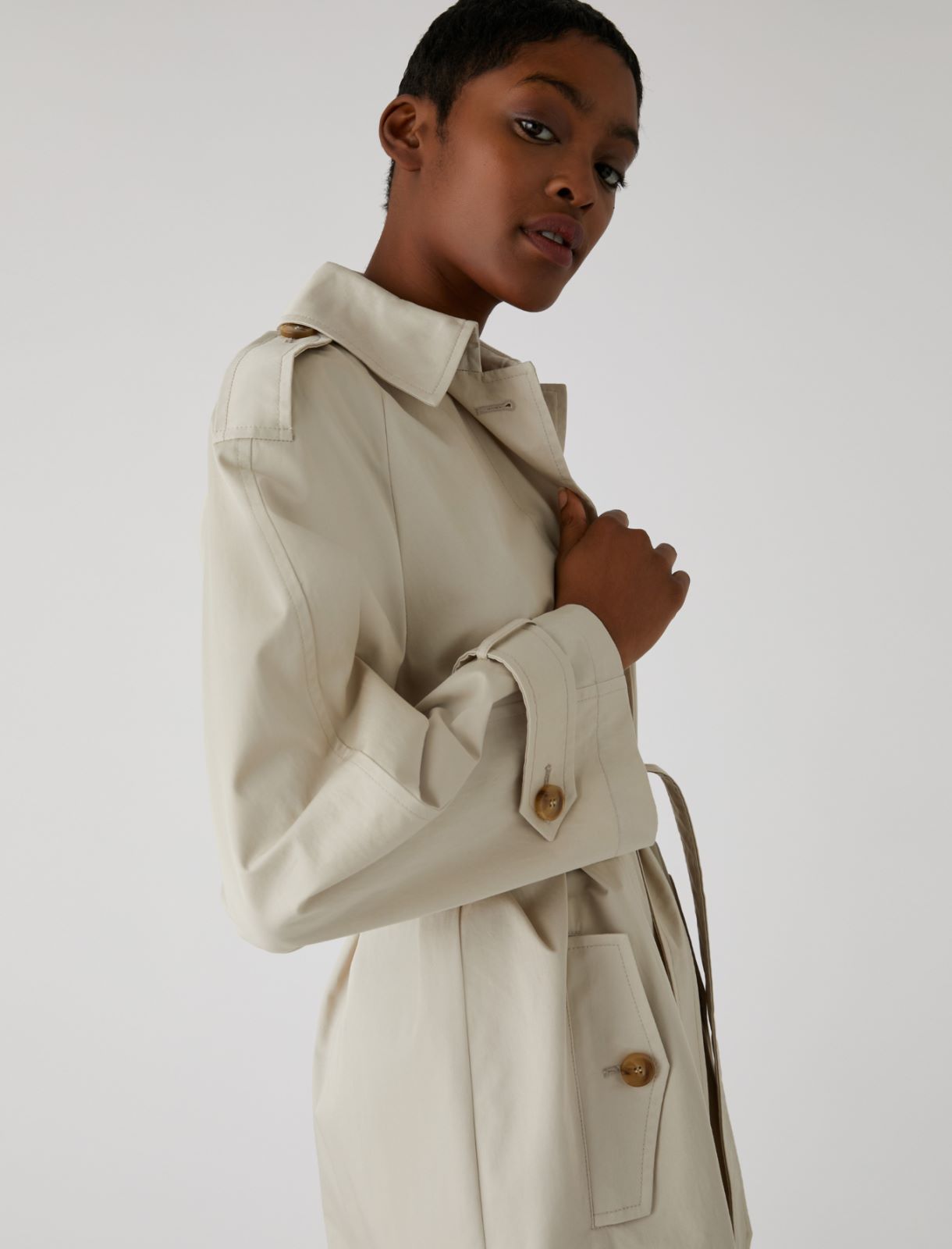 Belted trench coat, mastic | Marella