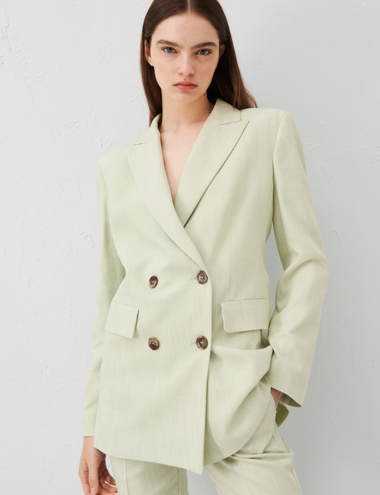 Double-breasted blazer - Apple green - Marella