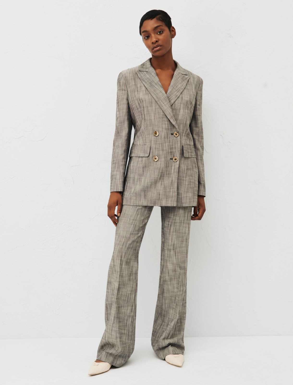 Double-breasted blazer, black | Marella 