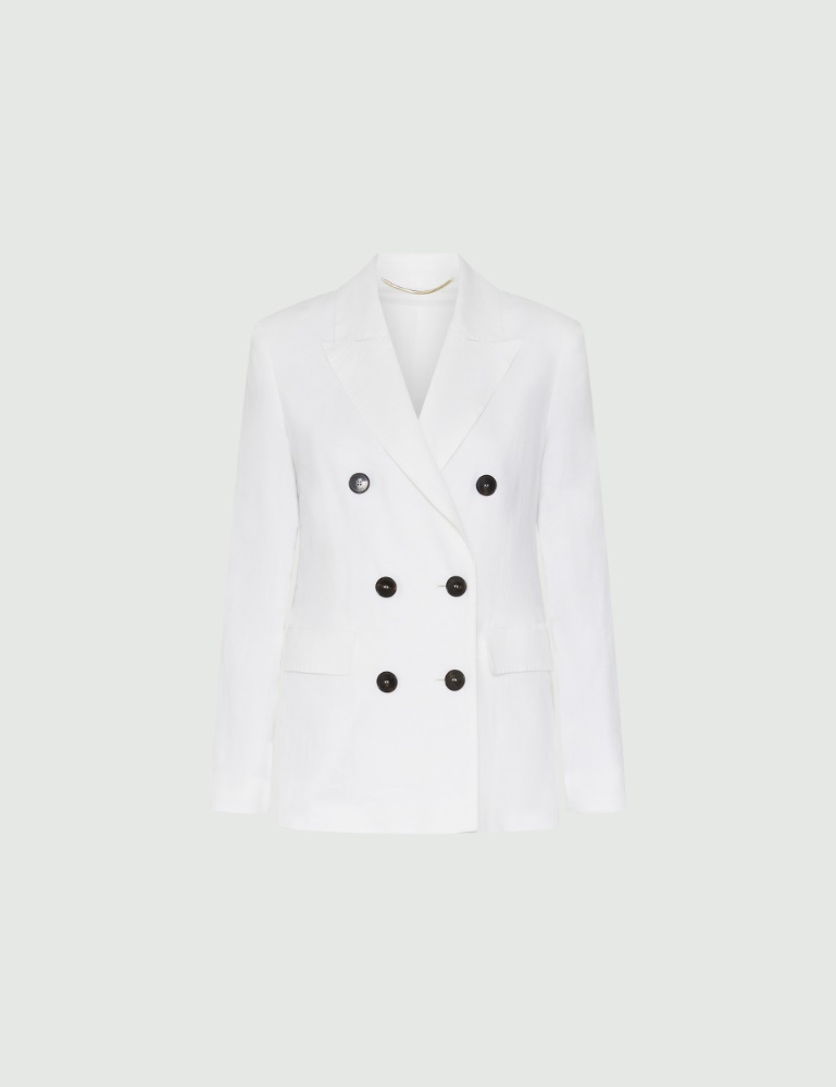 Veste Blazer Femme 100% Laine Mandarine - Taille 42/44, Made In Italy, Occasion Bon état