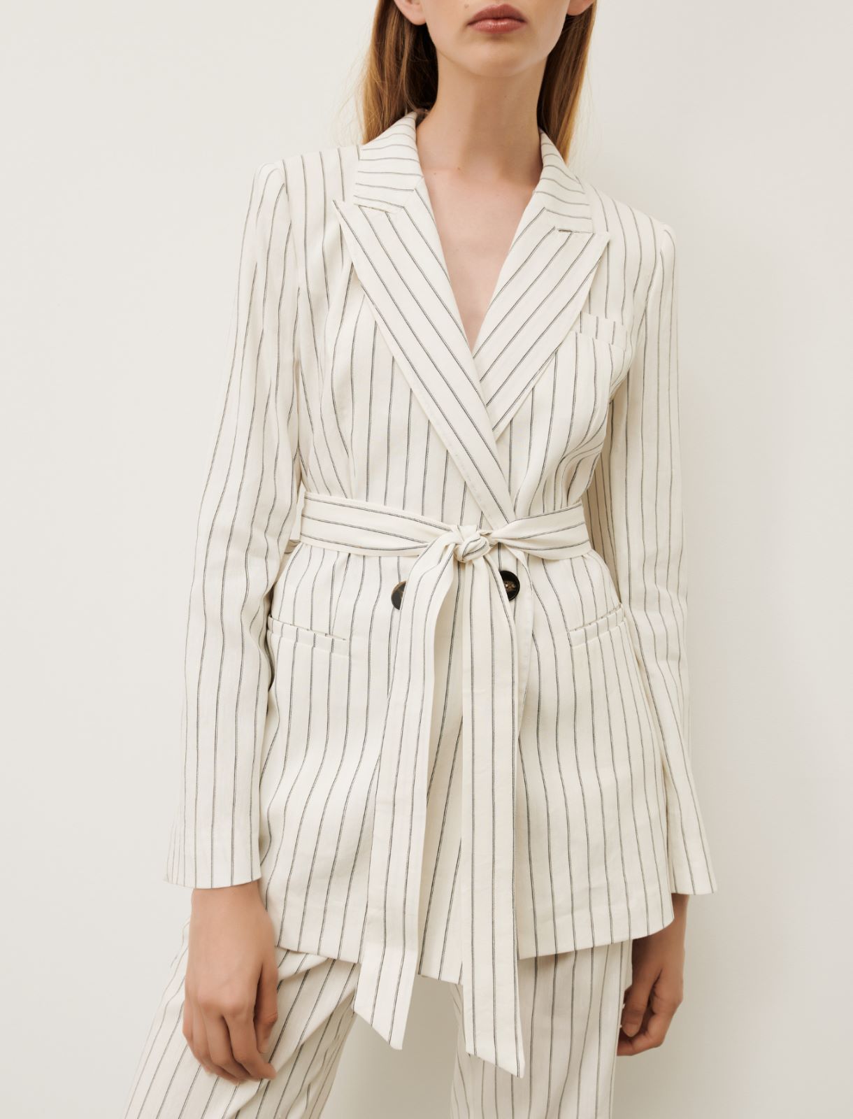 Belted blazer, white | Marella