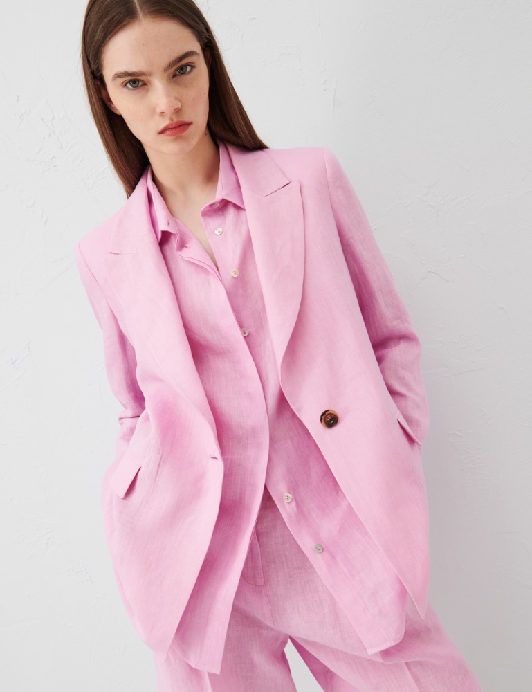 Linen blazer - Pink - Marella