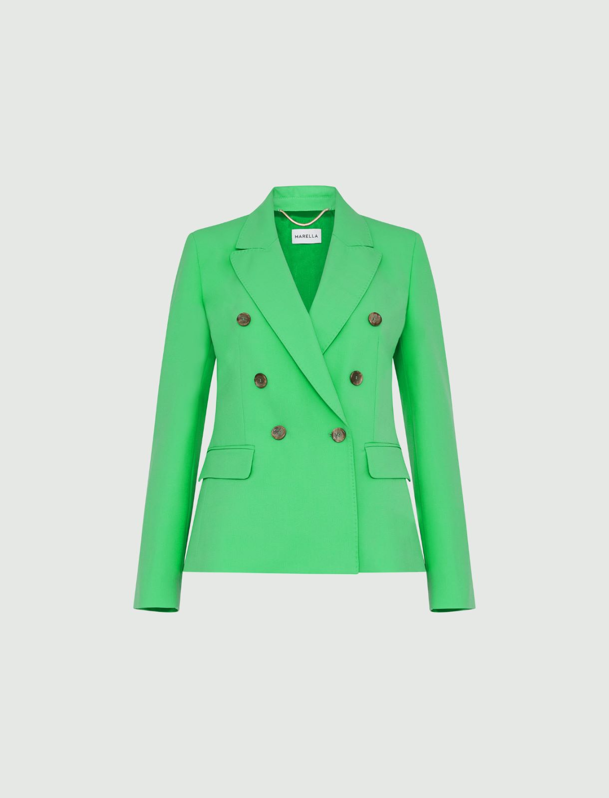 Double-breasted blazer - Bright green - Marella - 2