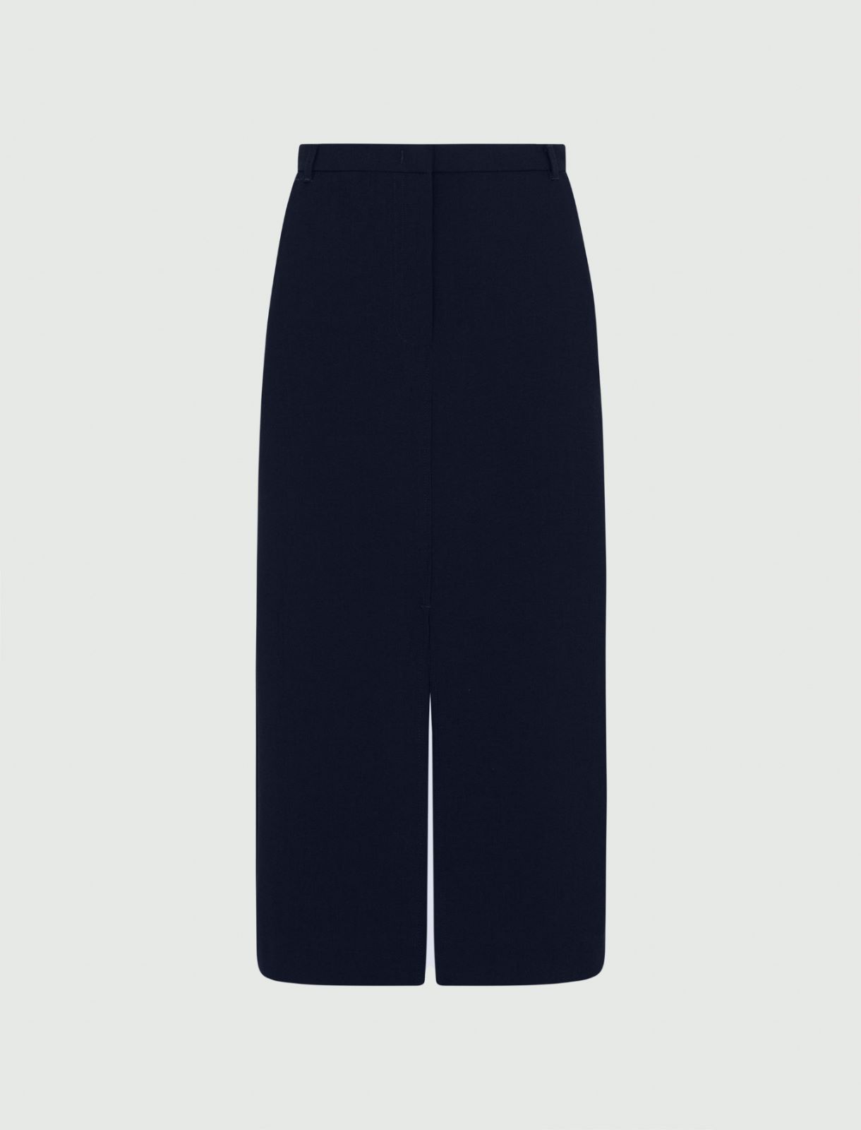 Slit-detail skirt - Navy - Marella - 5