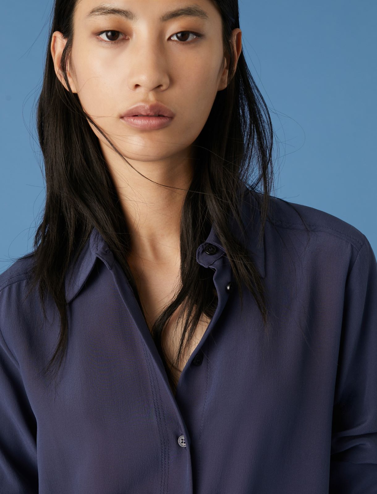 Silk shirt, midnightblue | Marella