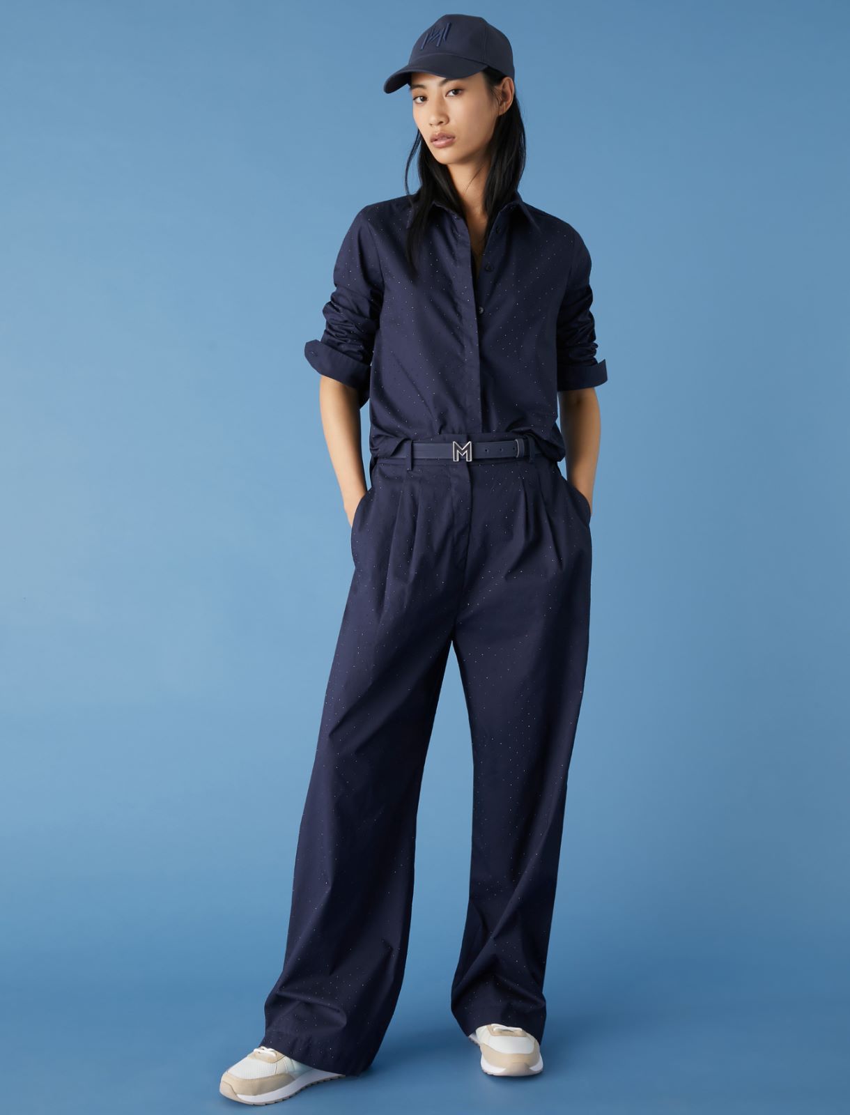 Appliqué shirt, midnightblue | Marella 