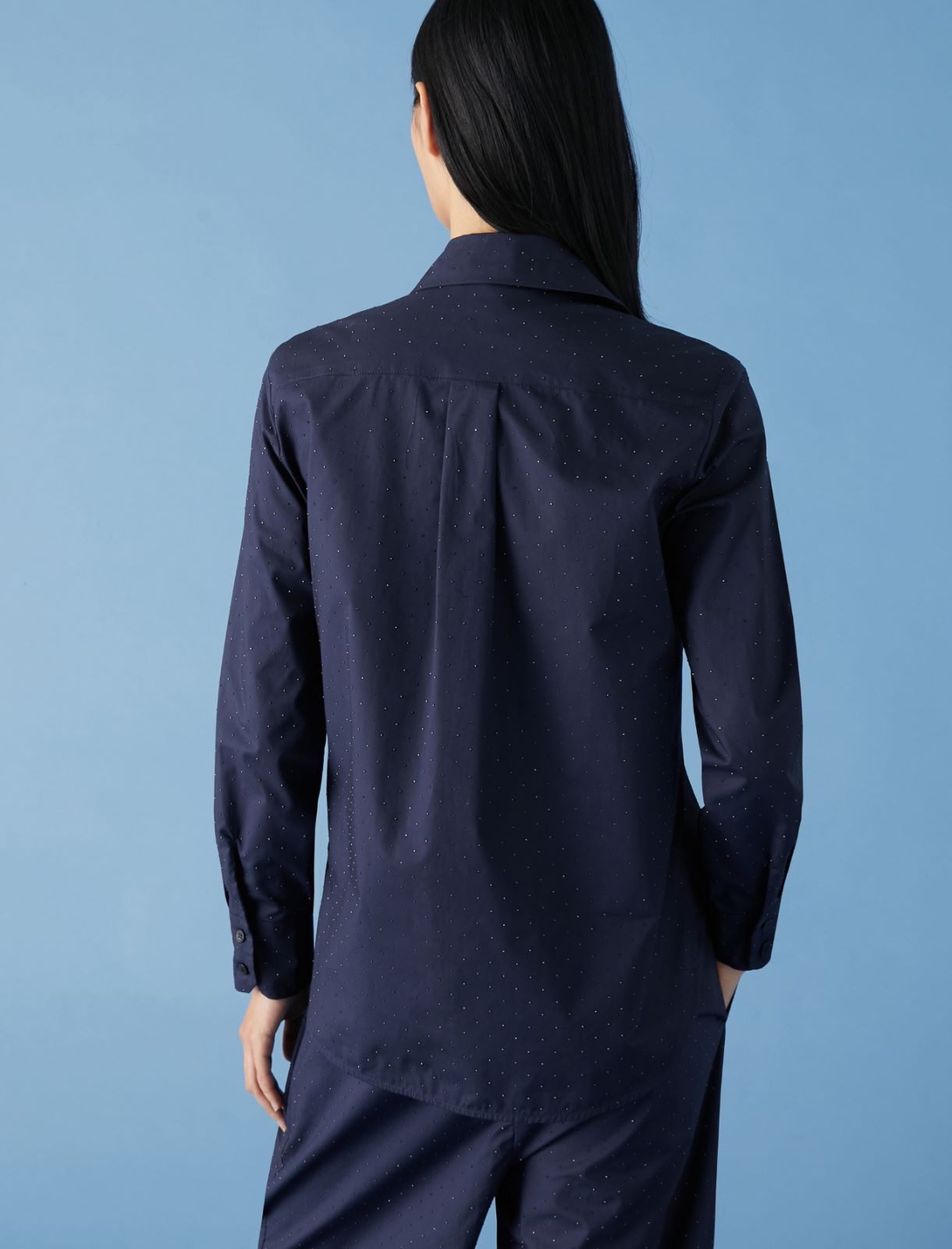 Appliqué shirt, midnightblue | Marella 