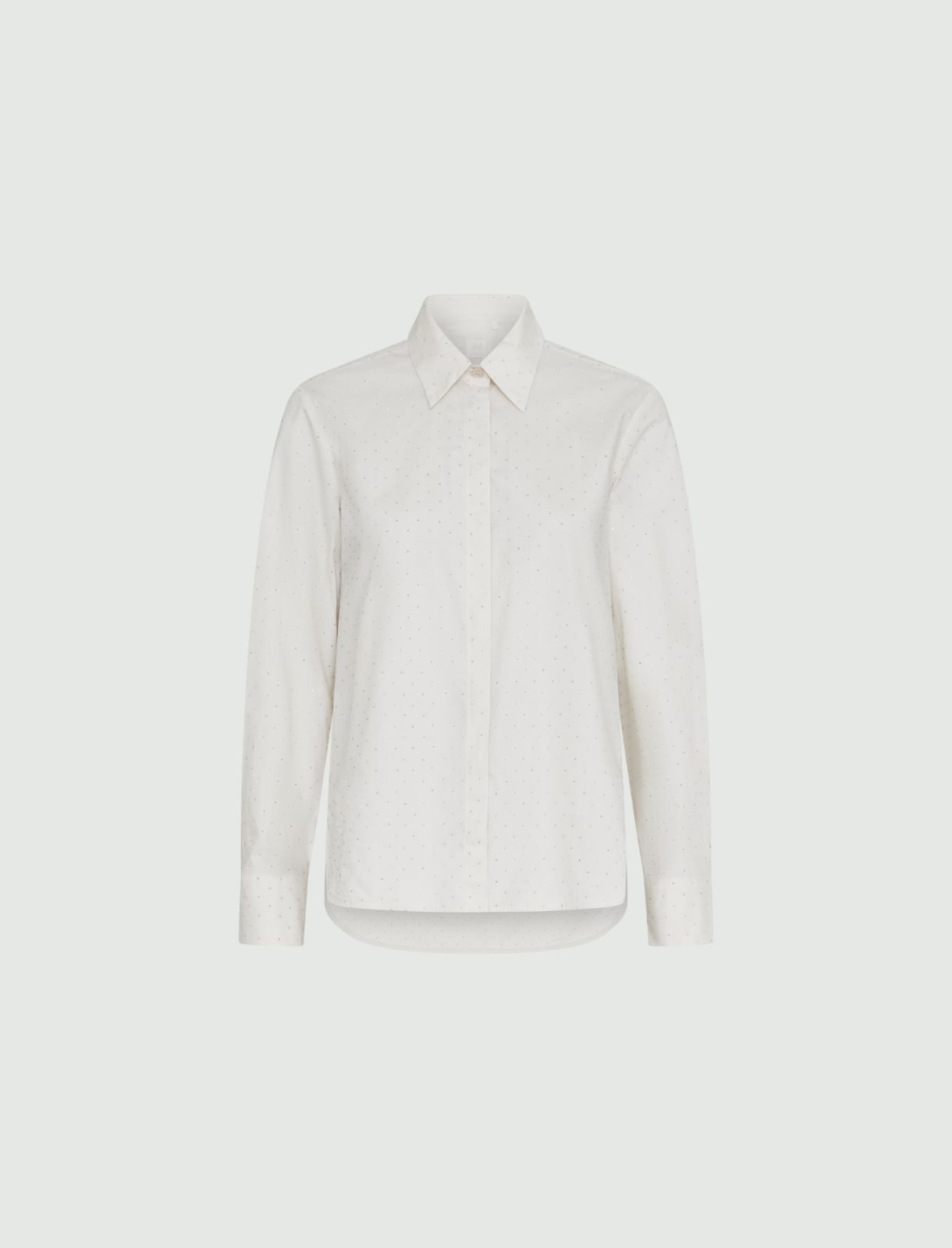 Chemise avec strass - Blanc laine - Marella - 2