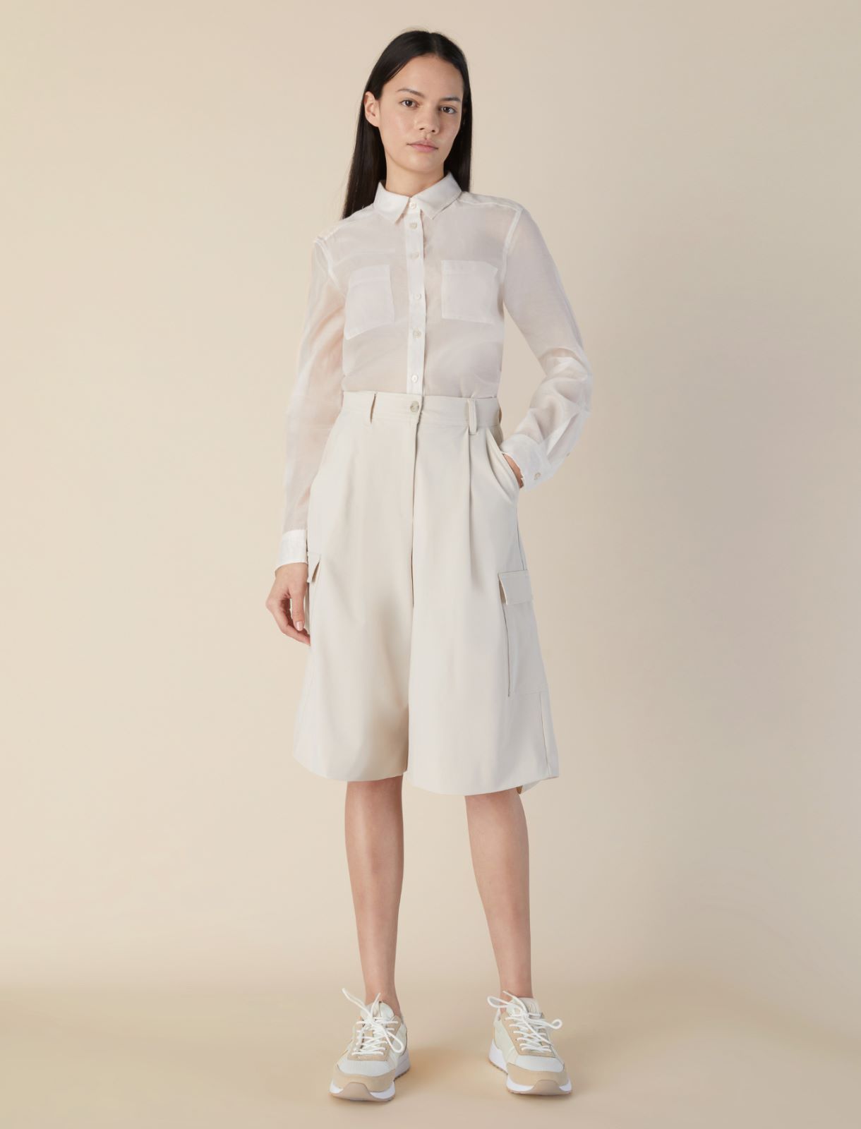 Muslin shirt, wool white | Marella 
