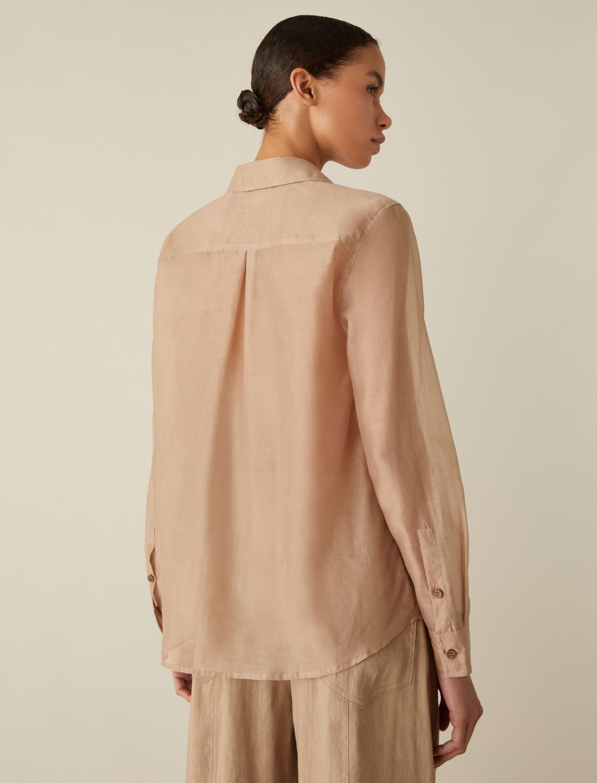 Muslin shirt, beige | Marella 