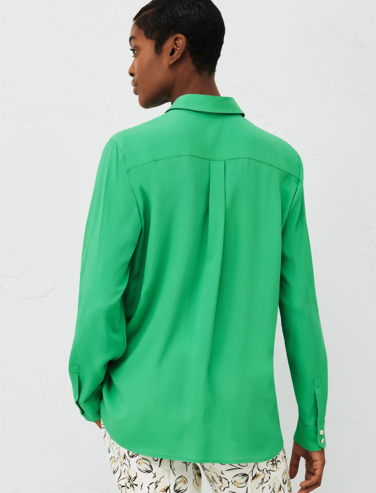 Crepe shirt - Bright green - Marella - 2