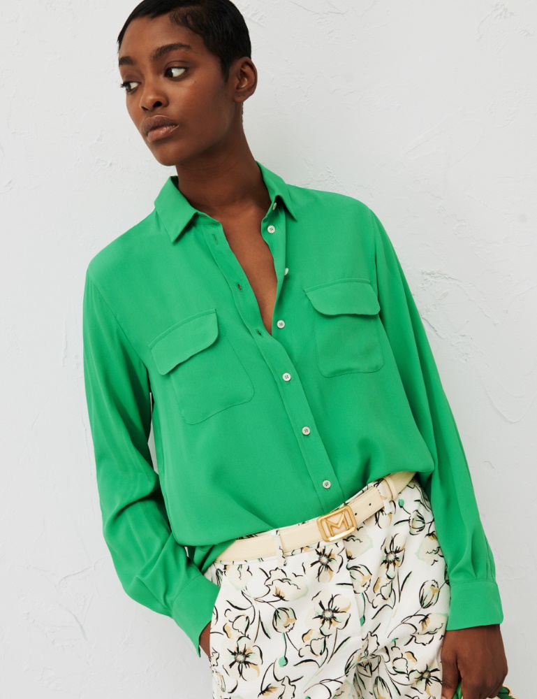 Camisa de crepé - Verde brillante - Marella