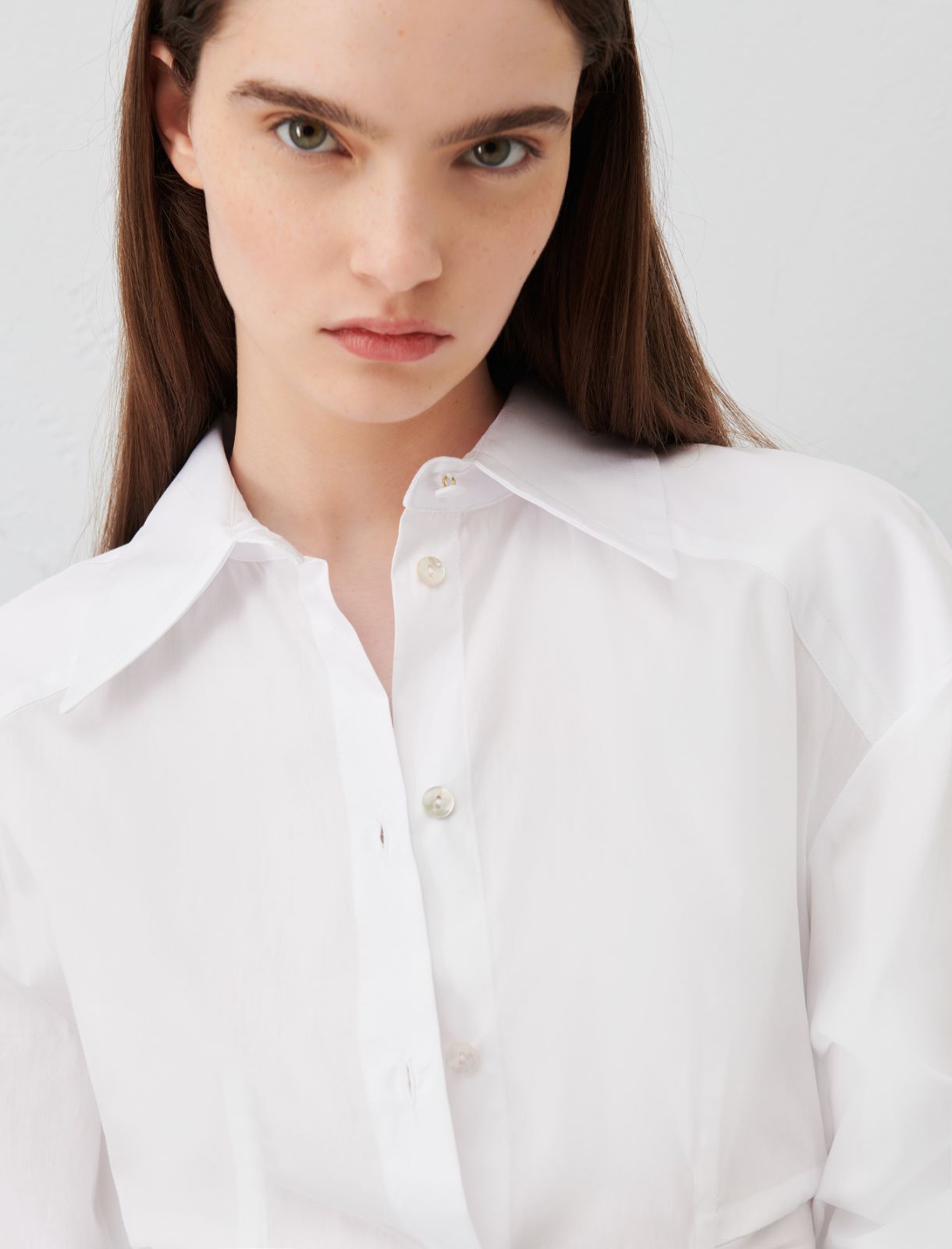 Poplin shirt, optical white | Marella