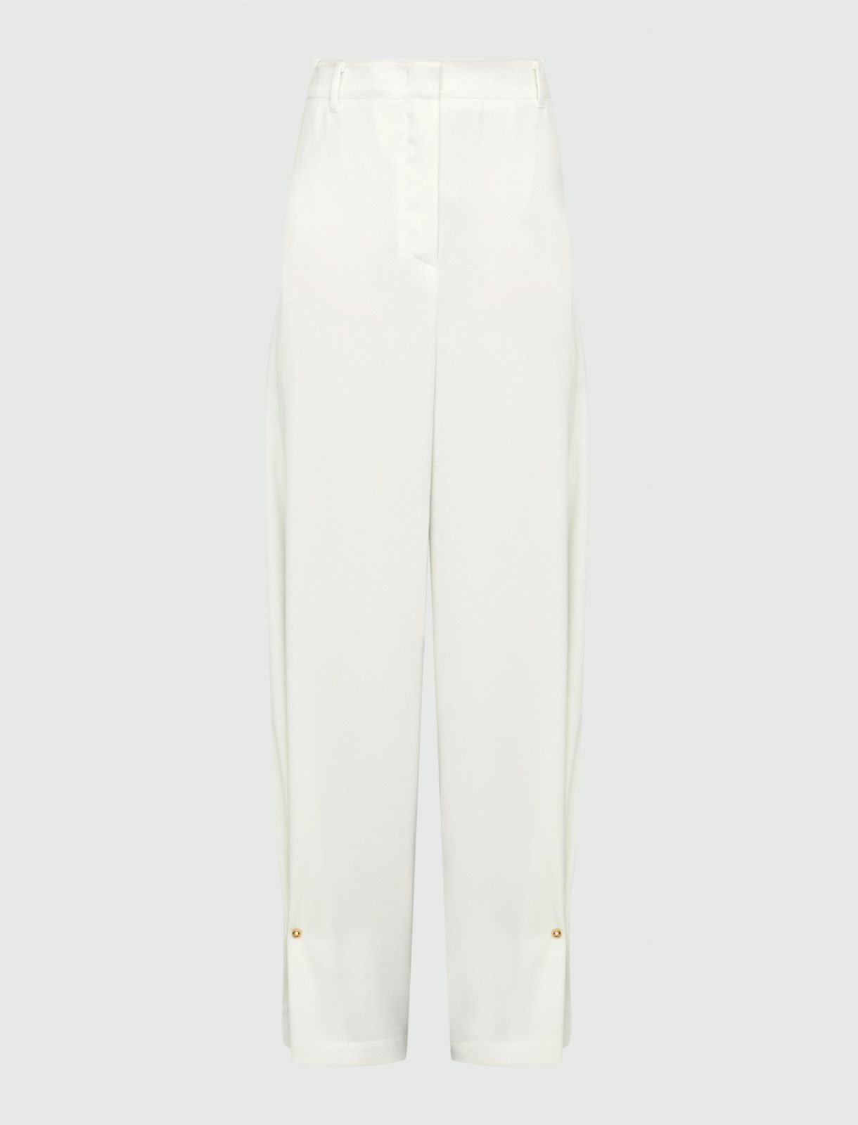 Satin trousers - Wool white - Marella - 2