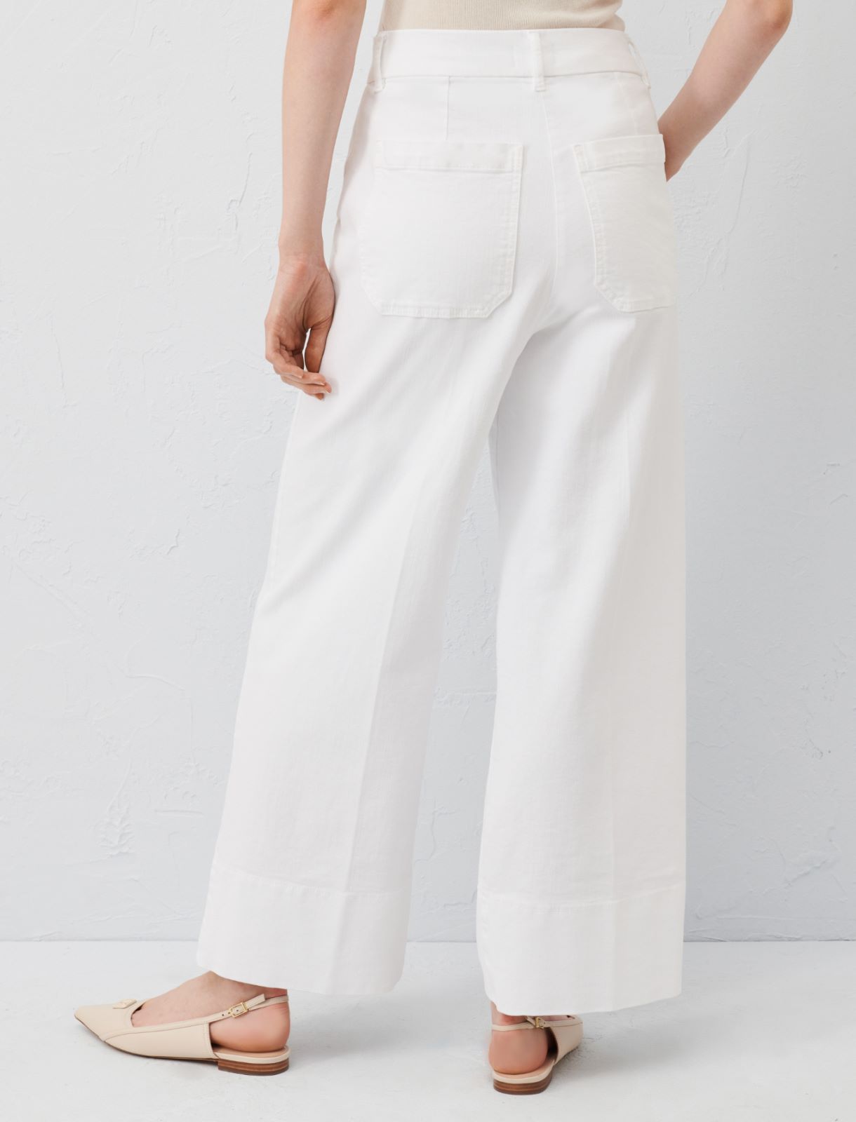 Pantalon wide leg - Blanc - Marella - 2