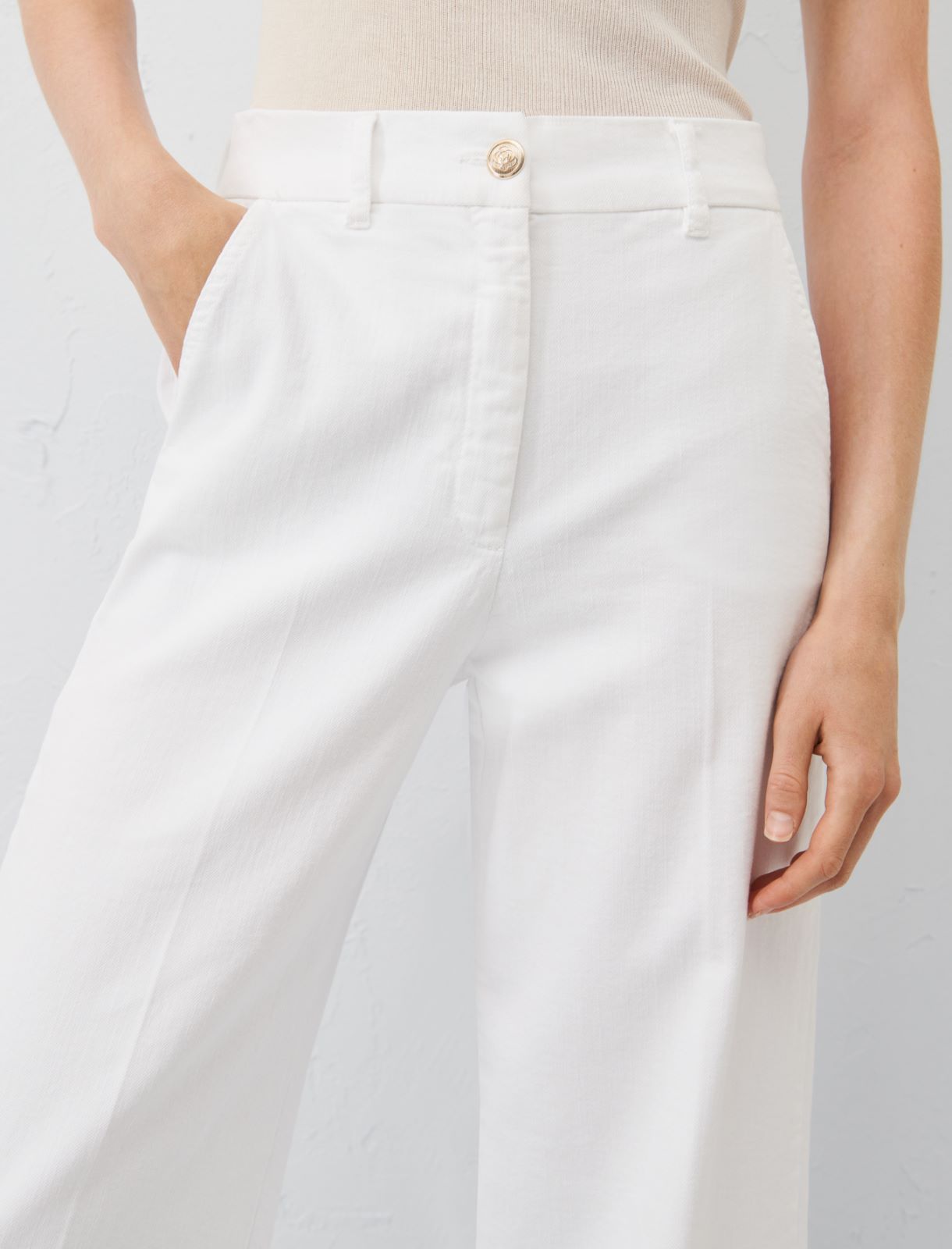 Pantalon wide leg - Blanc - Marella - 4