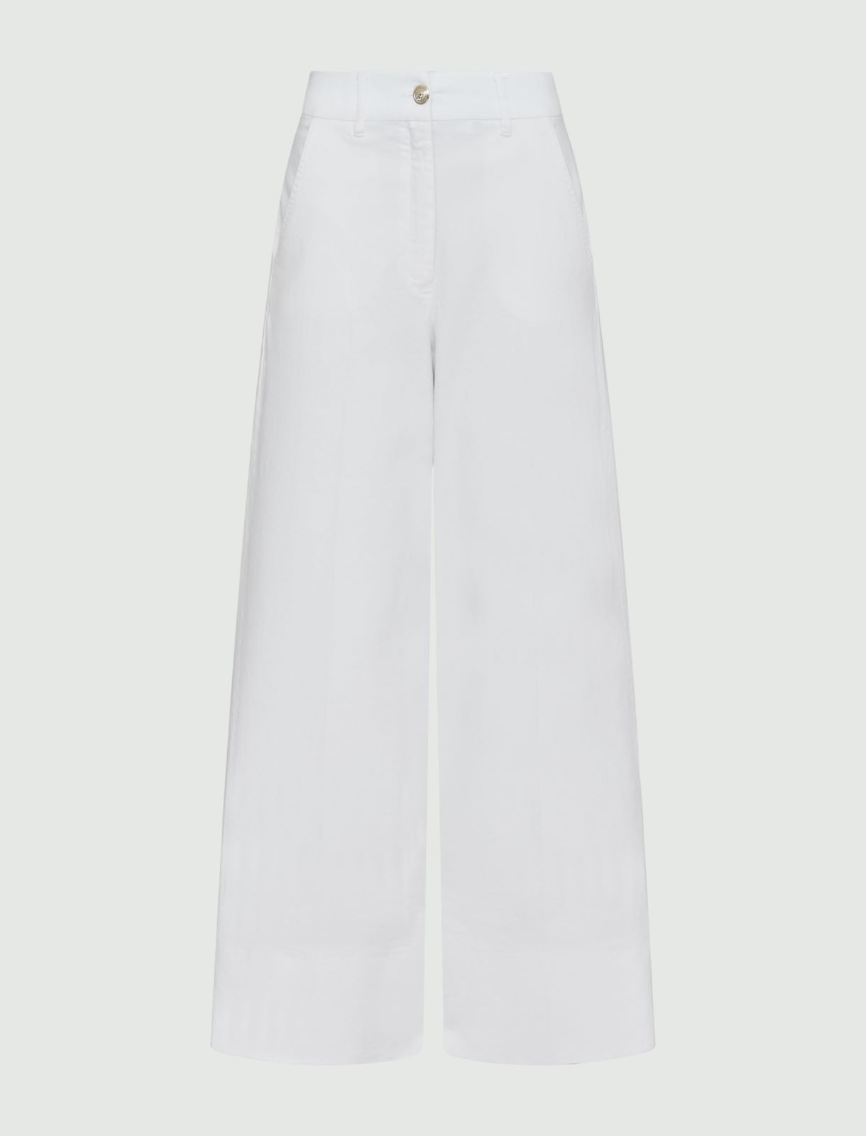 Wide-leg trousers, white