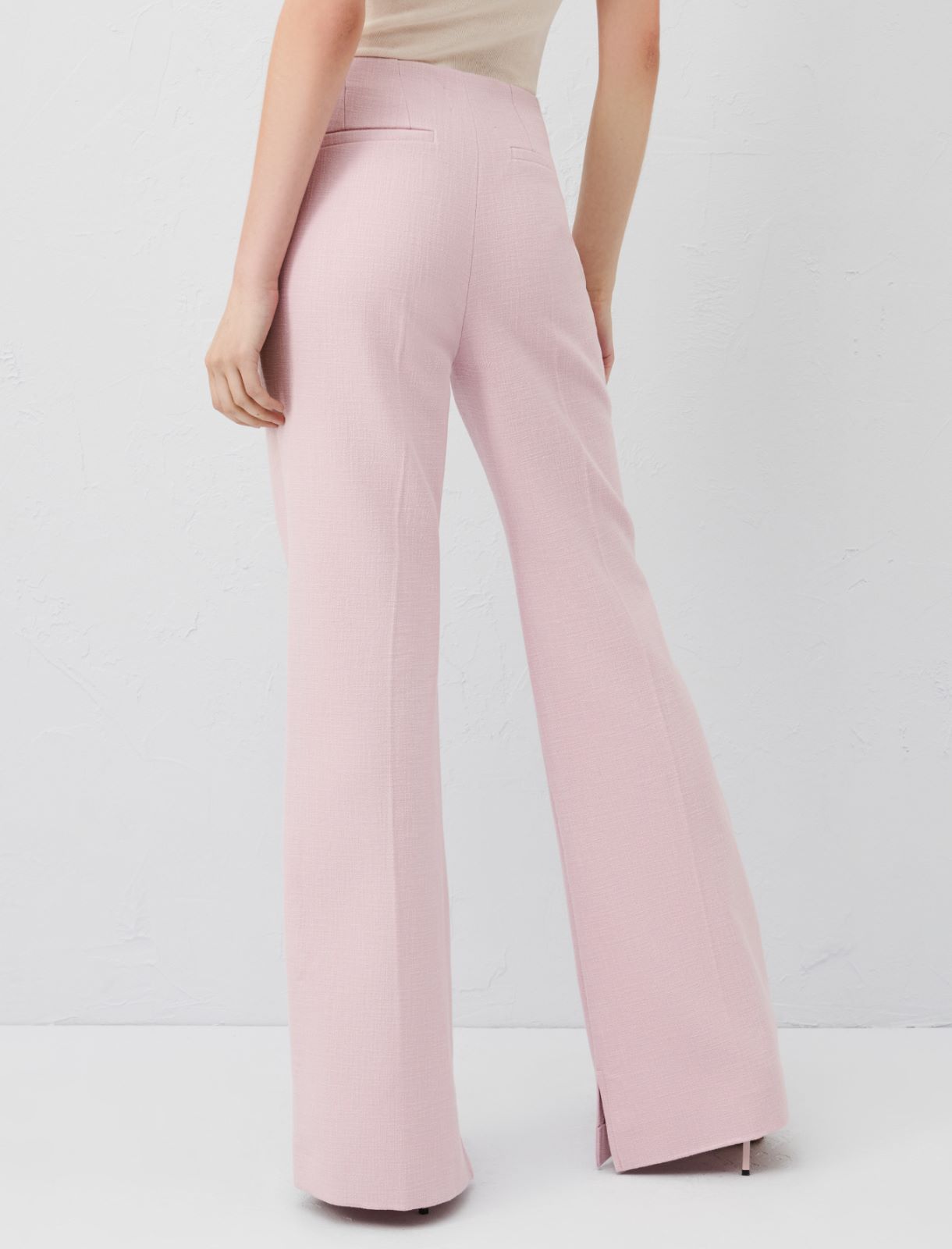 SOMETHINGNEW RUTH FLARE PANTS BAR - Trousers - prism pink/pink