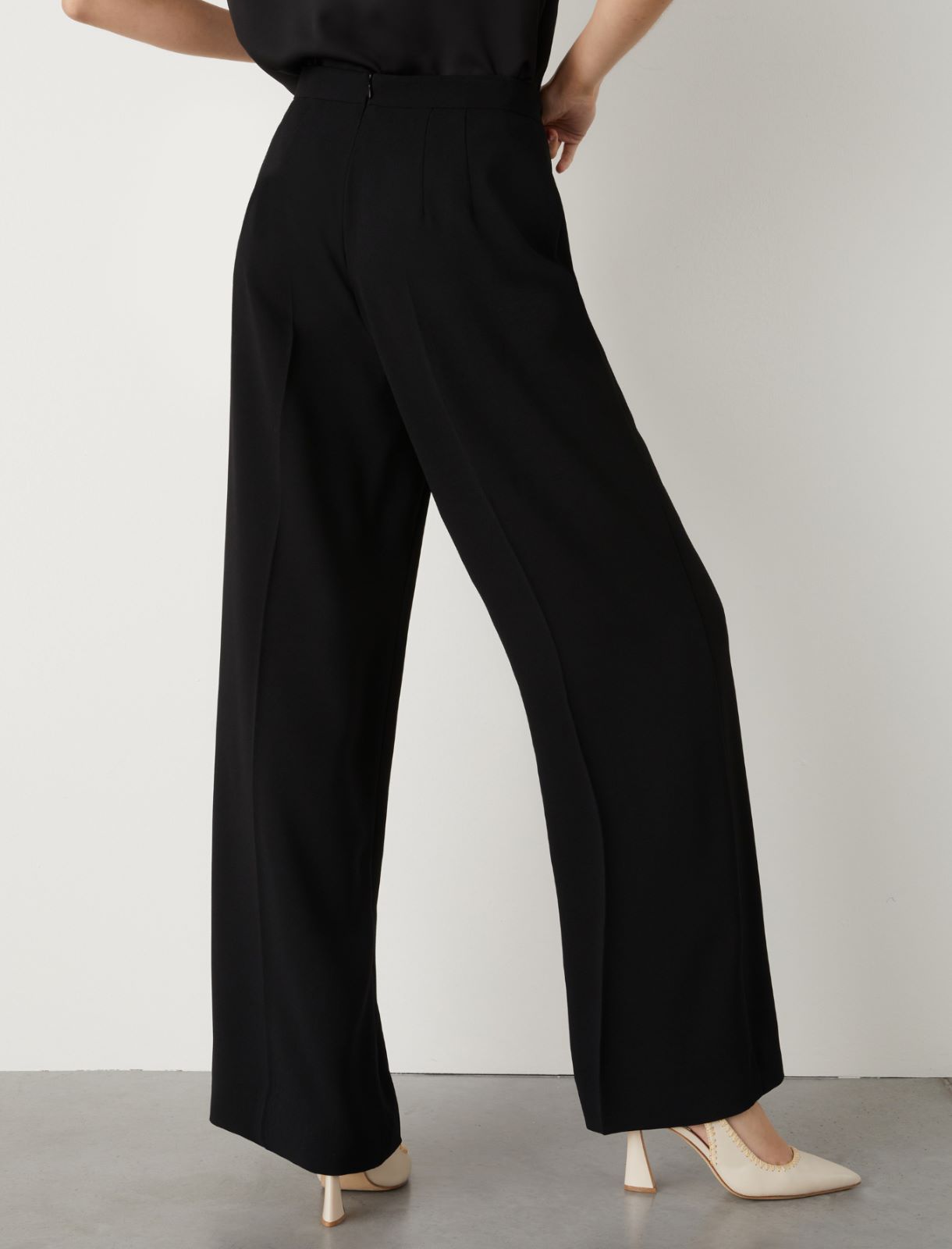 Pantalon wide leg - Noir - Marella - 2