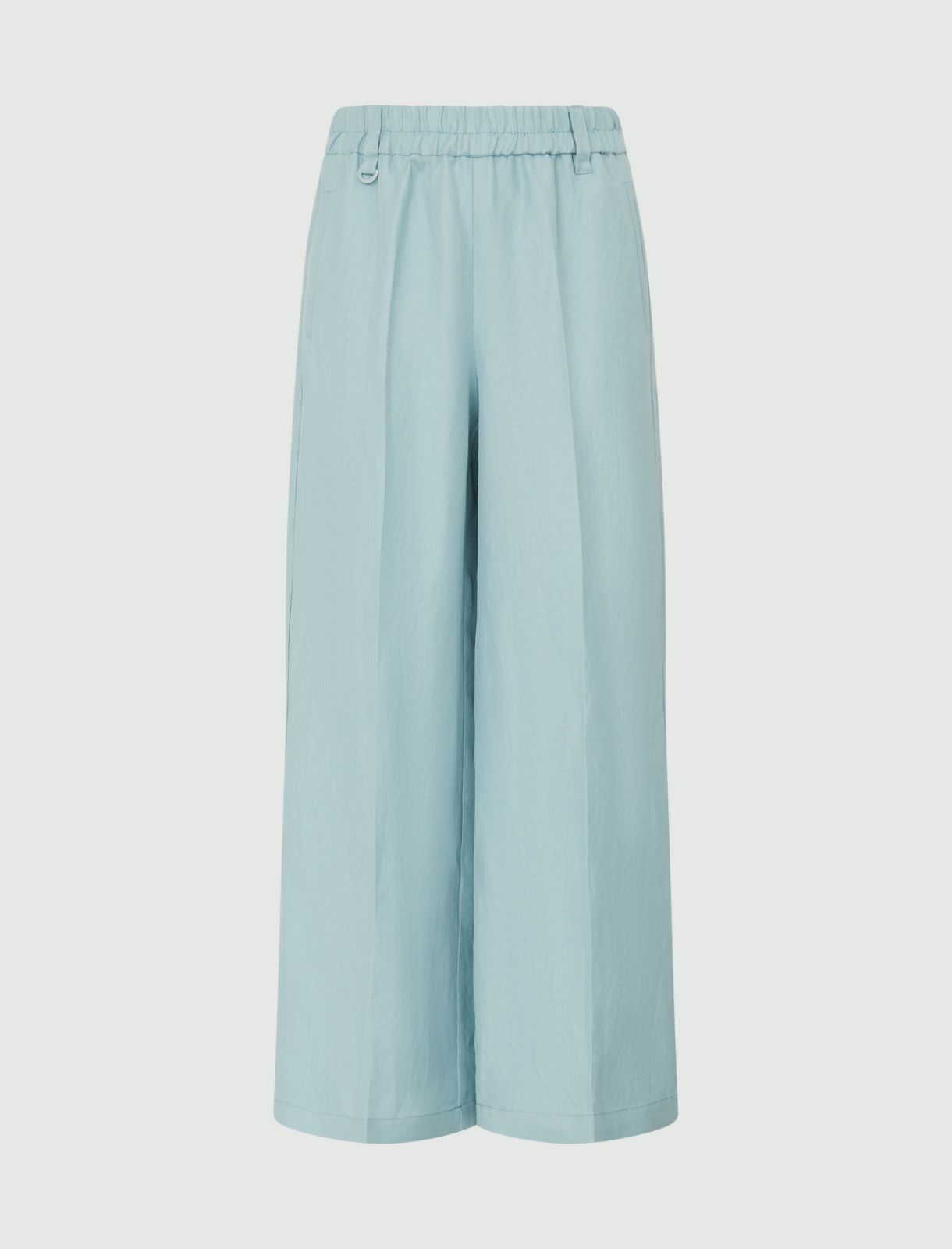 Linen-blend trousers - Sky-blue - Marella - 2