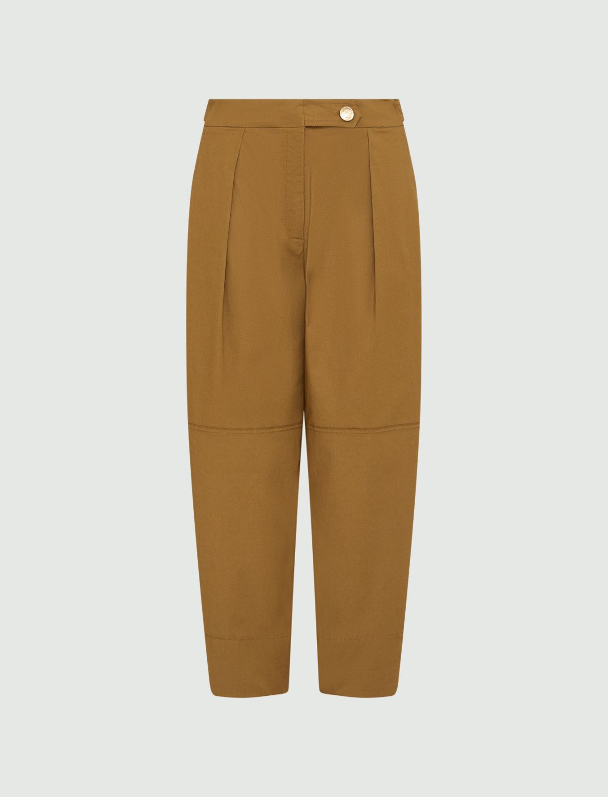 Carrot-fit trousers, olive | Marella 