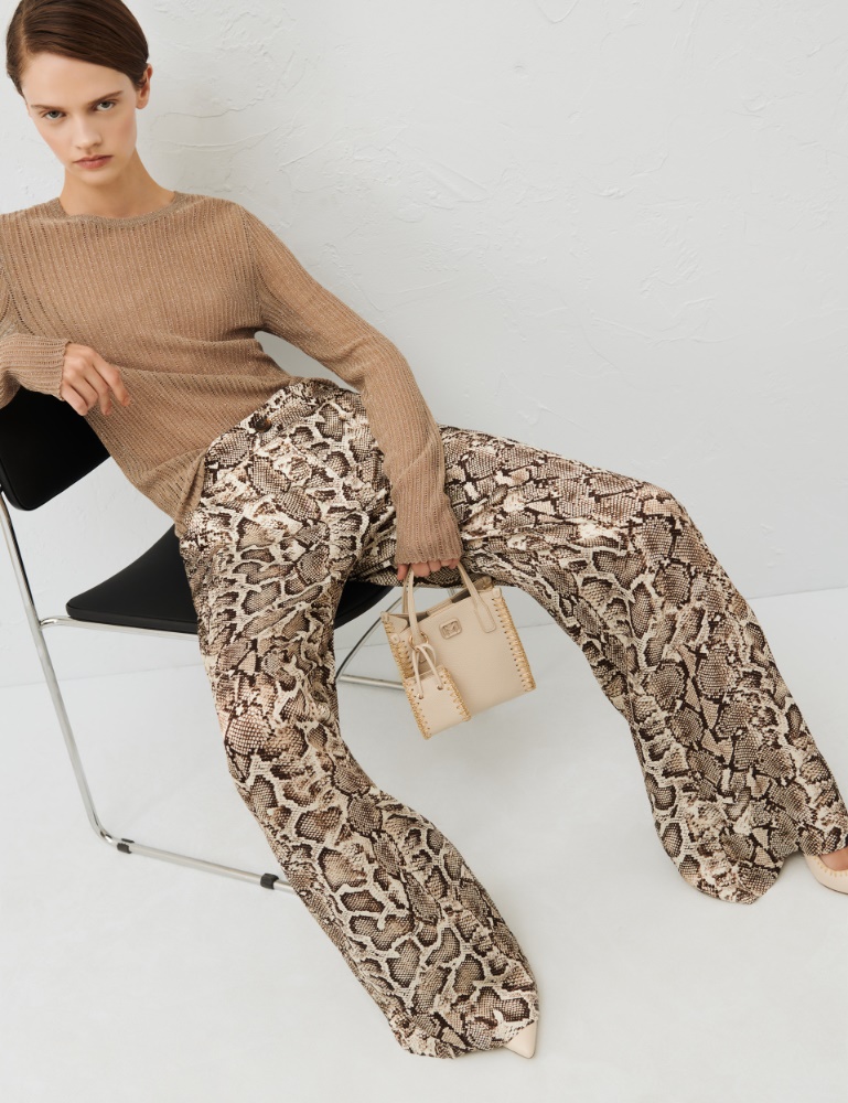 Patterned trousers - Natural - Marella