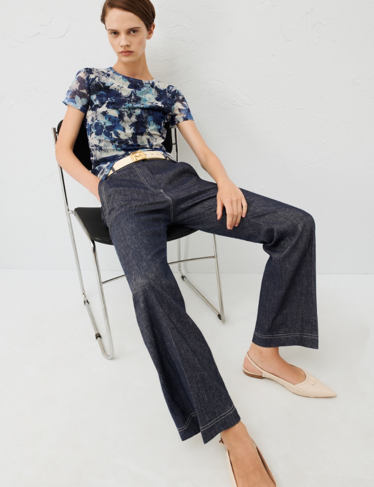 Flared trousers - Navy - Marella