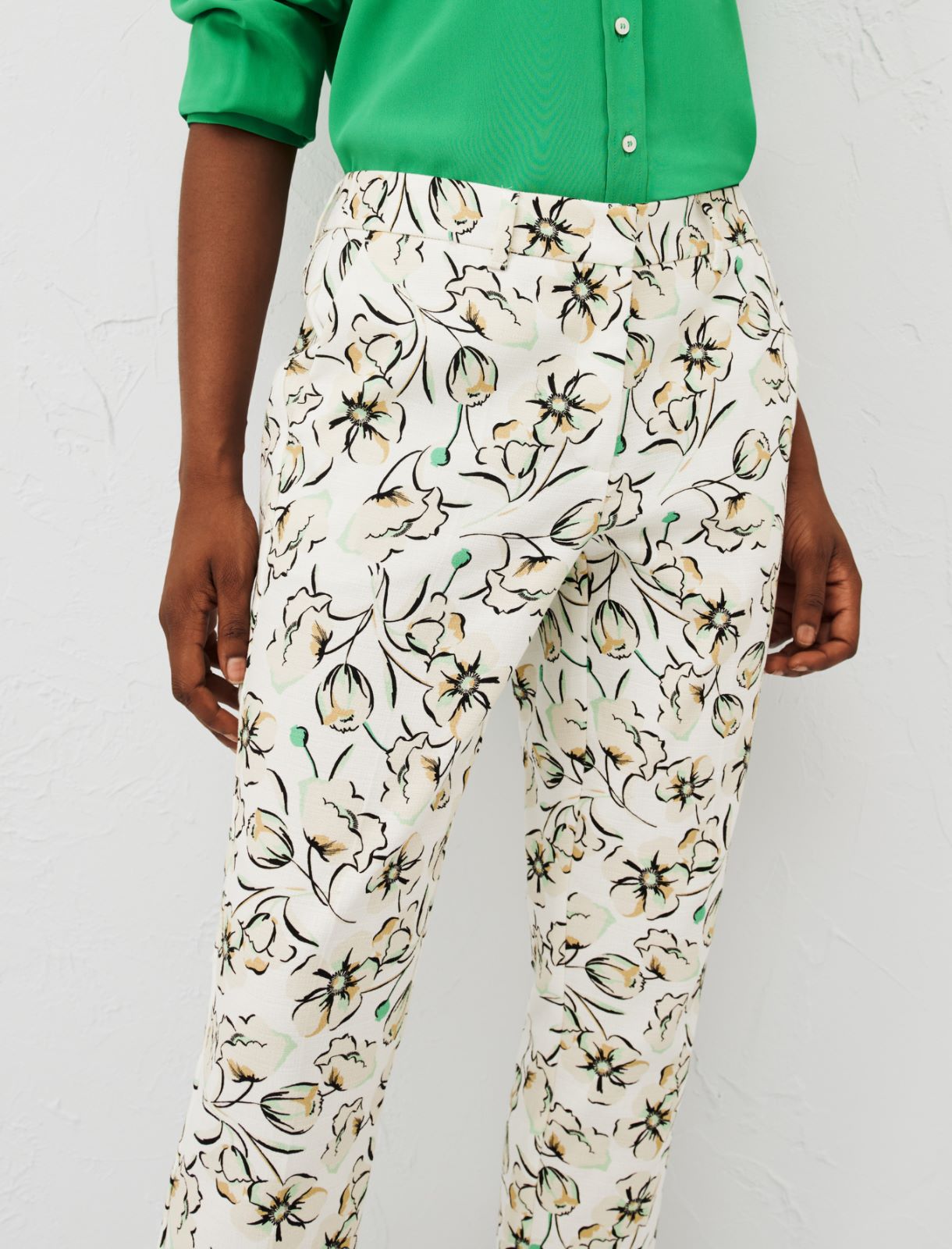 Patterned trousers - Green - Marella - 4