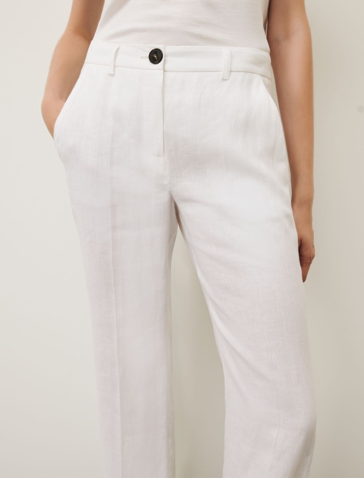 Flared trousers, white | Marella