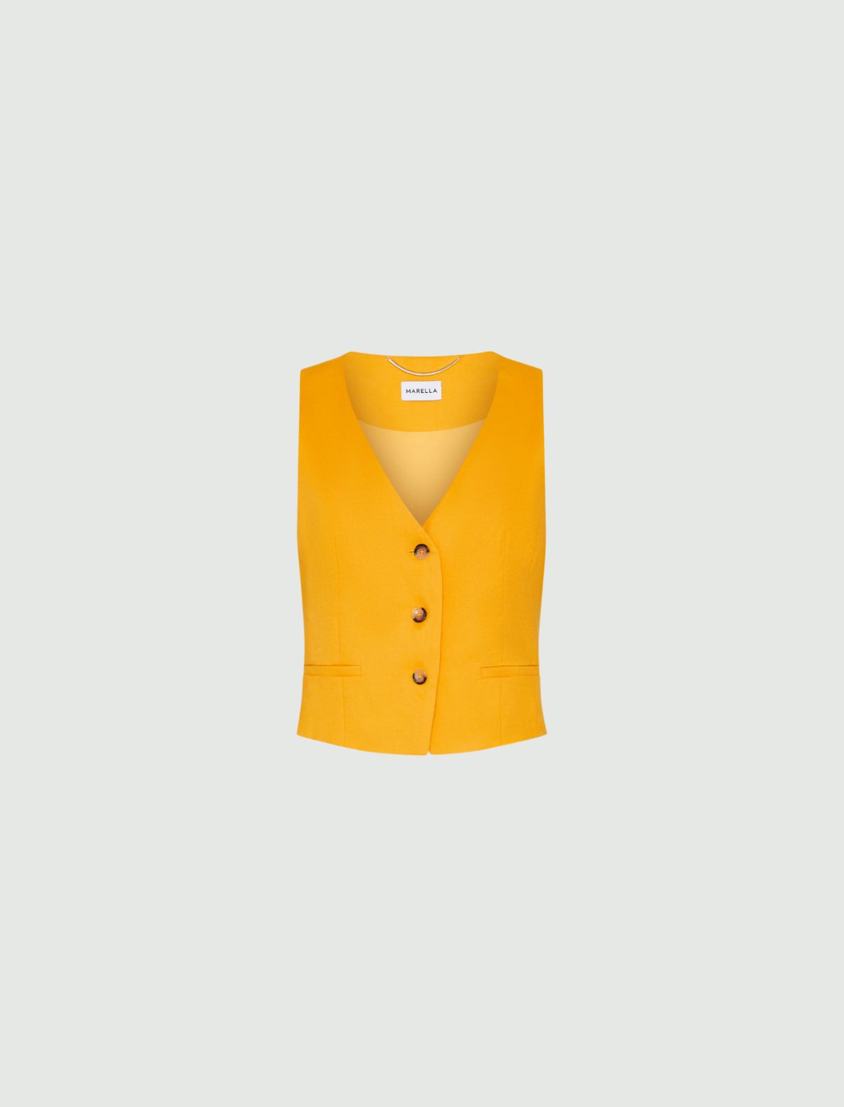 Linen-blend blazer, orange | Marella