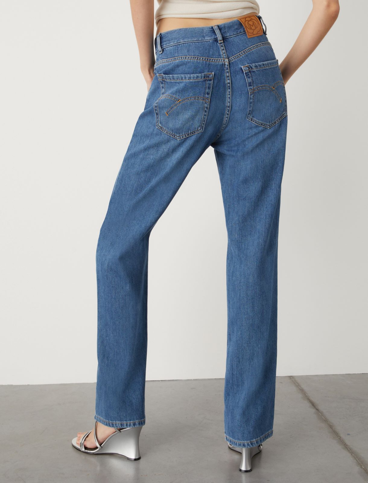 Wide-leg jeans, blue jeans | Marella