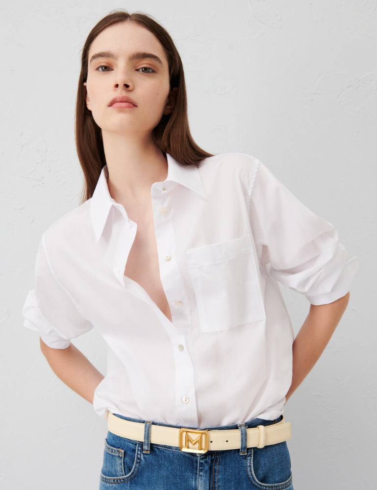 Poplin shirt - Optical white - Marella