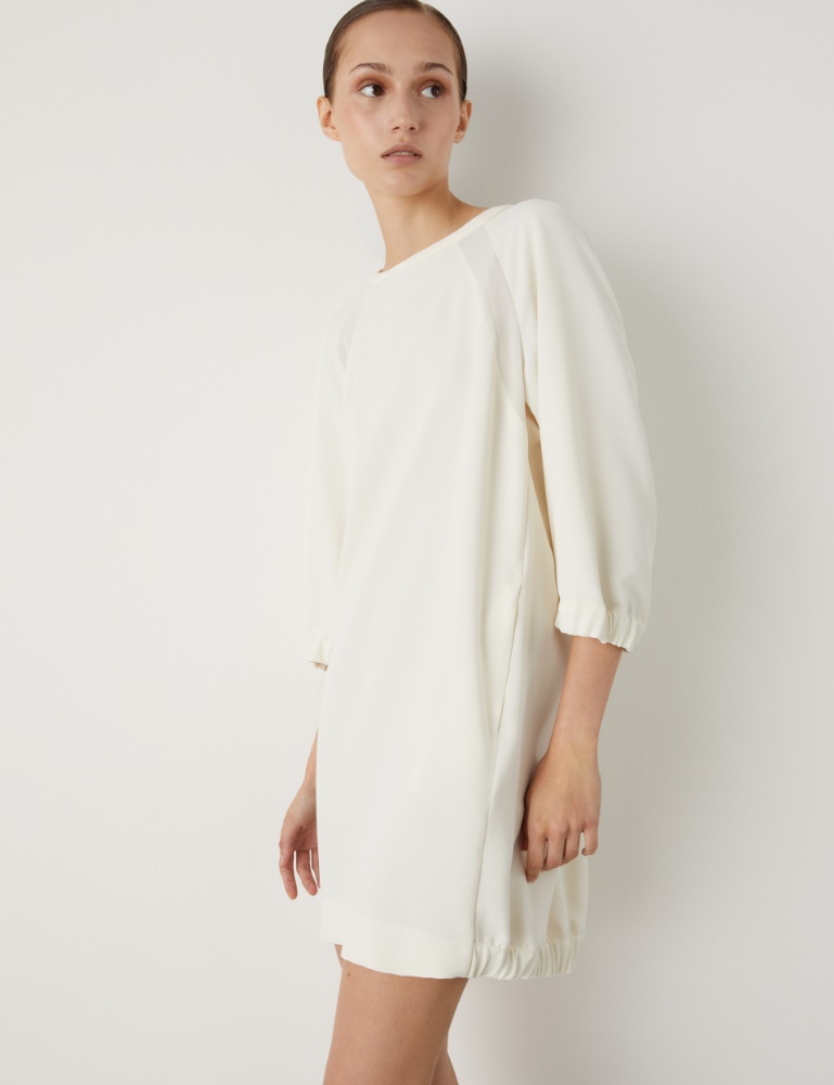 Crepe dress - Wool white - Marella