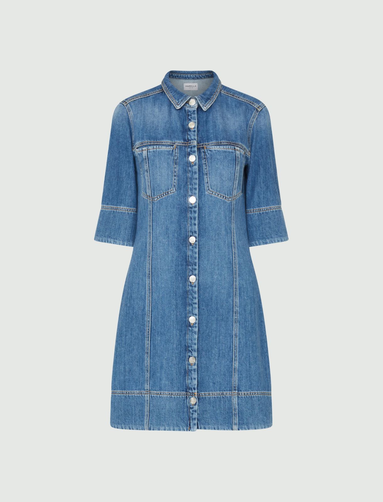 Denim dress, blue jeans