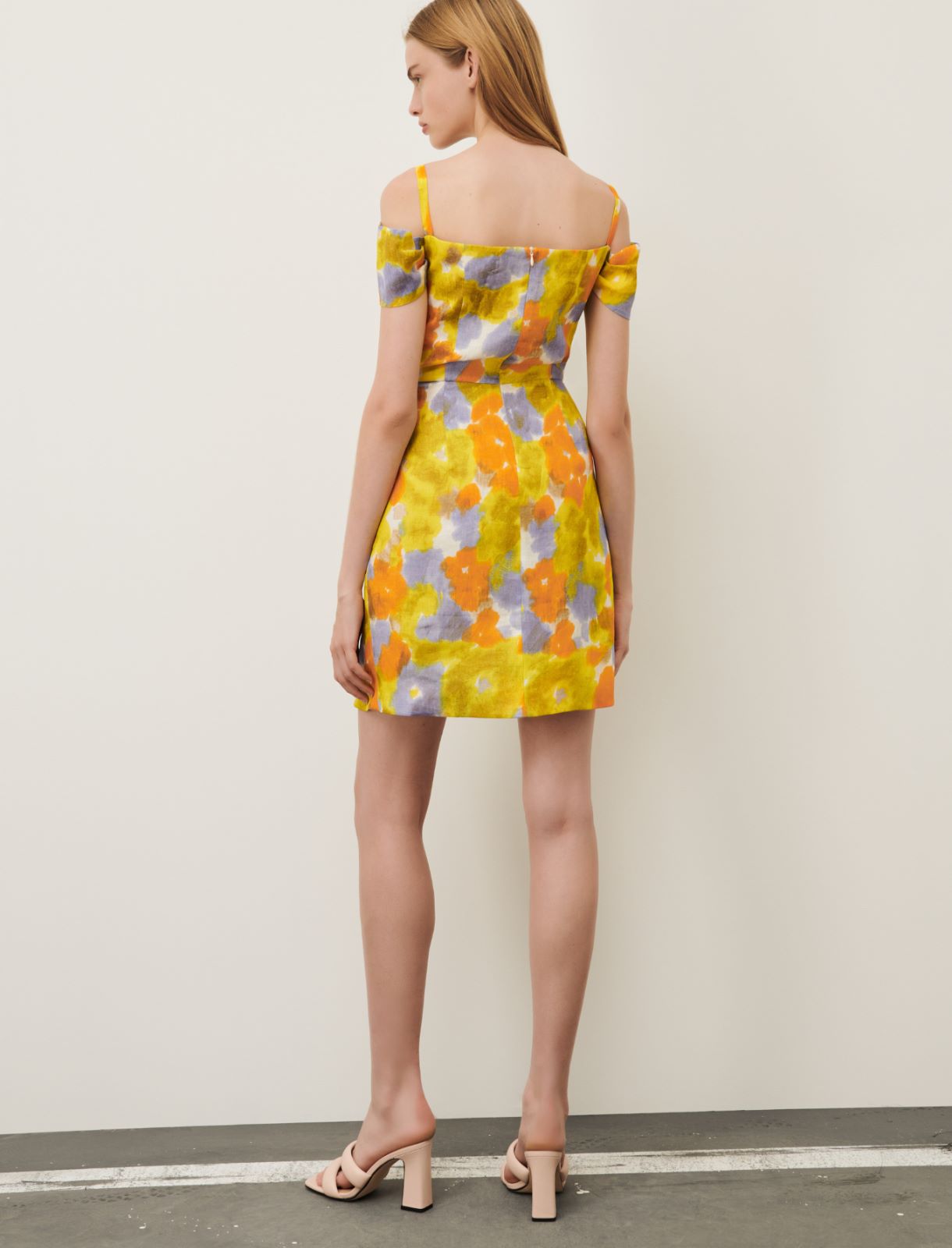 Schulterfreies Kleid, lavendel | Marella