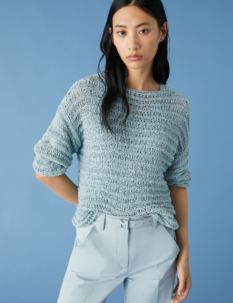 Cropped sweater - Sky-blue - Marella