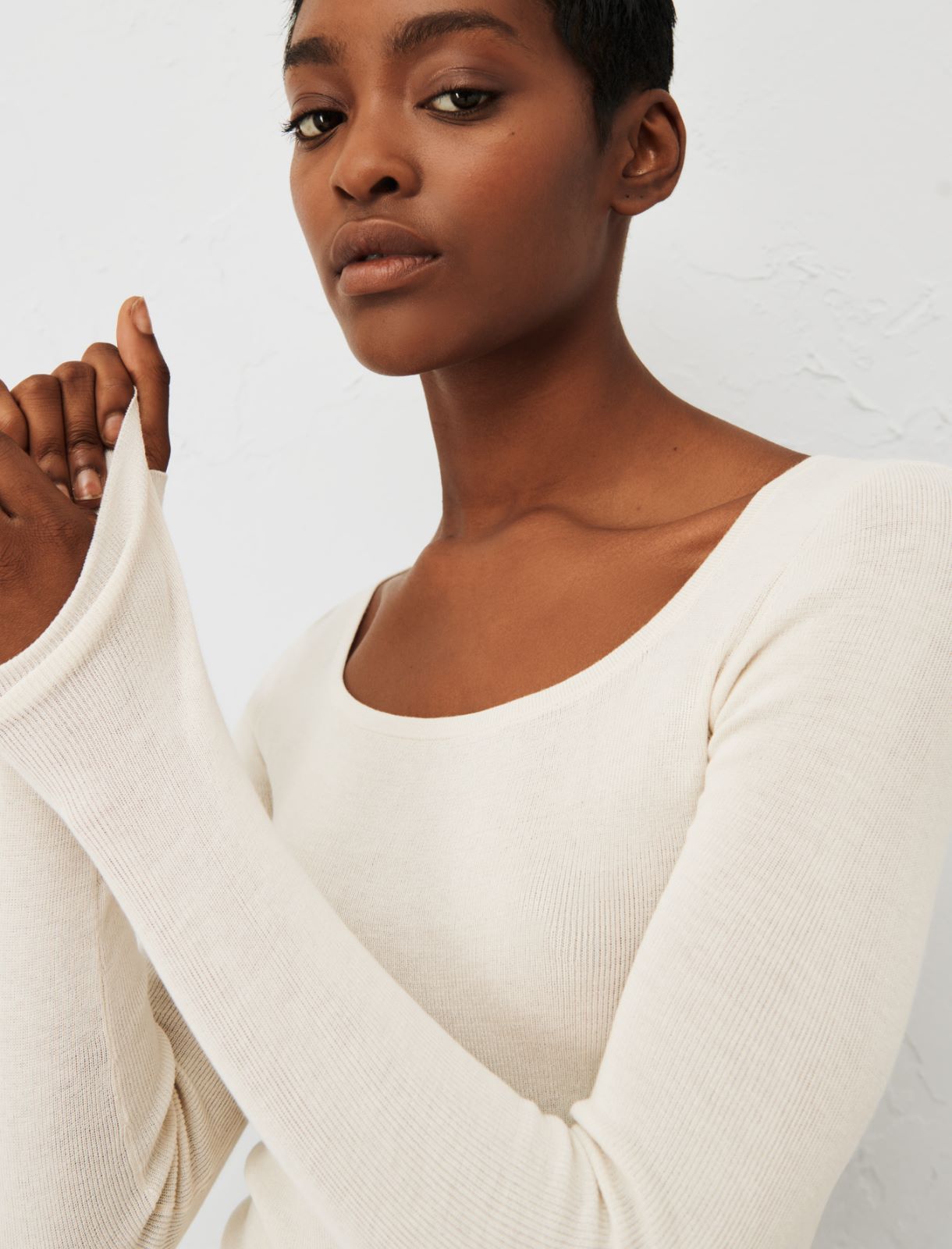 Slim-fit sweater - Blanc - Marella - 4